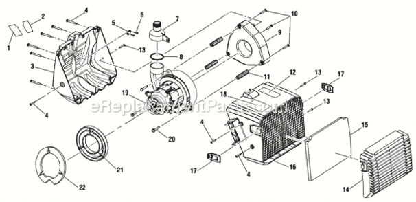 Part Location Diagram of 039748001051 Milwaukee Front Blower Support