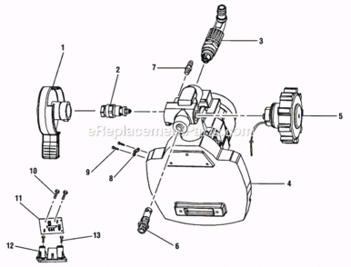 Part Location Diagram of 039748004010 Milwaukee Pump Body Complete Assembly