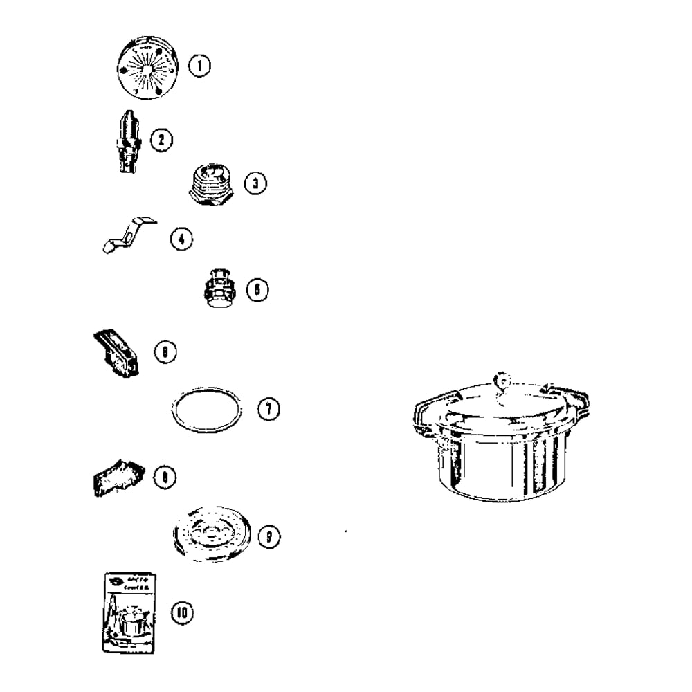 Replacement Parts Diagram and Parts List for M-0598  Mirro Cooktop