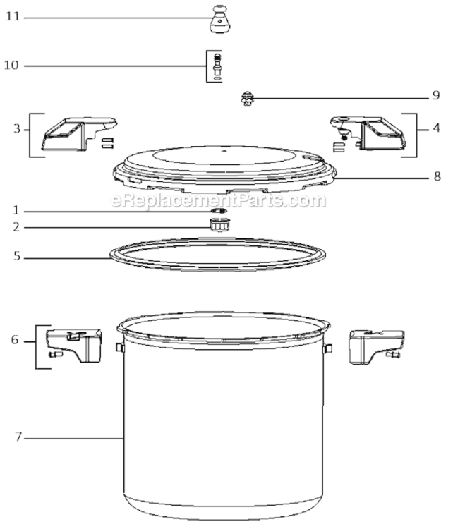 Page A Diagram and Parts List for 92122A  Mirro Pressure Cooker