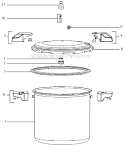 Page A Diagram and Parts List for 92122A  Mirro Pressure Cooker
