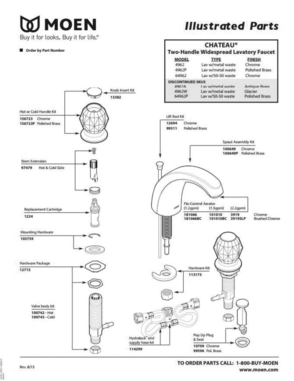Part List 2 Diagram and Parts List for 4962  Moen 