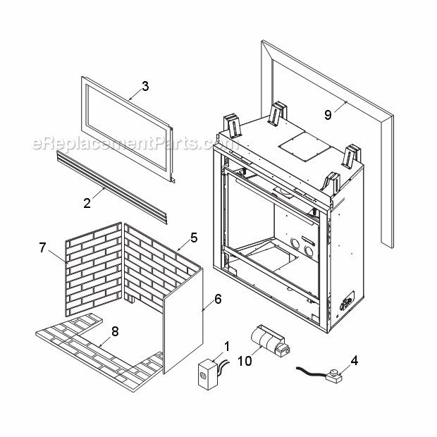 Bdv300 Firebox Diagram and Parts List for BDV300  Monessen Fireplace & Insert