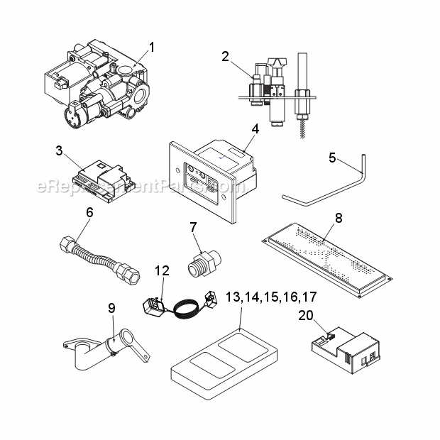 Natural Gas Bdv300Ns7 And Propane Bdv300Ps7 Signature Command System Diagram and Parts List for BDV300  Monessen Fireplace & Insert
