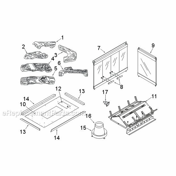 Page A Diagram and Parts List for BVPNSC B Vent Specialty Series Monessen Fireplace & Insert
