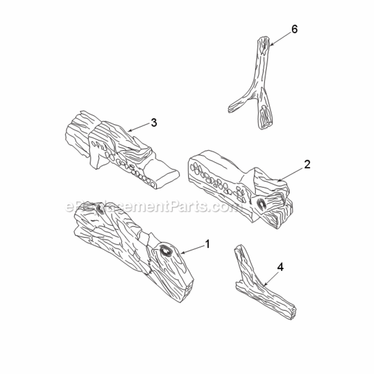 Deb18 Logs Diagram and Parts List for DEB20  Monessen Heating Stove