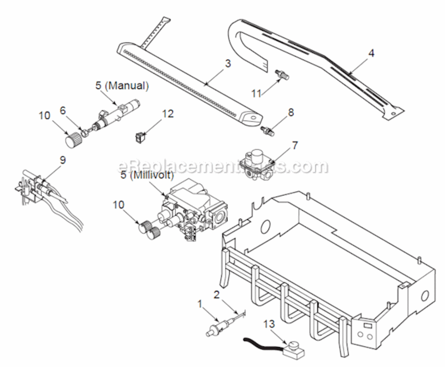 Page A Diagram and Parts List for DEB24  Monessen Heating Stove