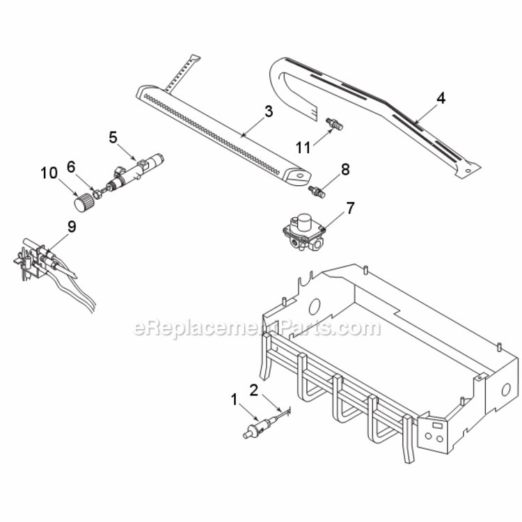 Natural Gas Deb30Nm And Propane Deb30Pm Manual Control Diagram and Parts List for DEB30  Monessen Heating Stove
