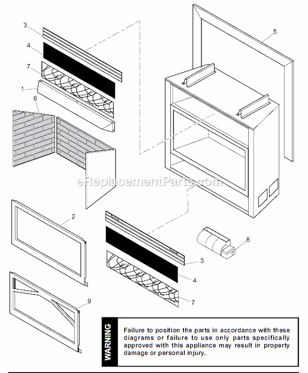 Page C Diagram and Parts List for DFS36NVA  Monessen Fireplace & Insert