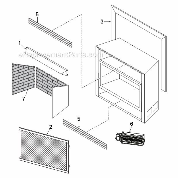 Dfs42 Firebox Diagram and Parts List for DFS42C  Monessen Fireplace & Insert
