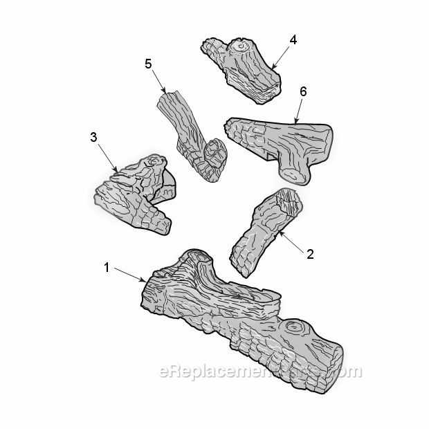 Dfs42 Logs Diagram and Parts List for DFS42C  Monessen Fireplace & Insert