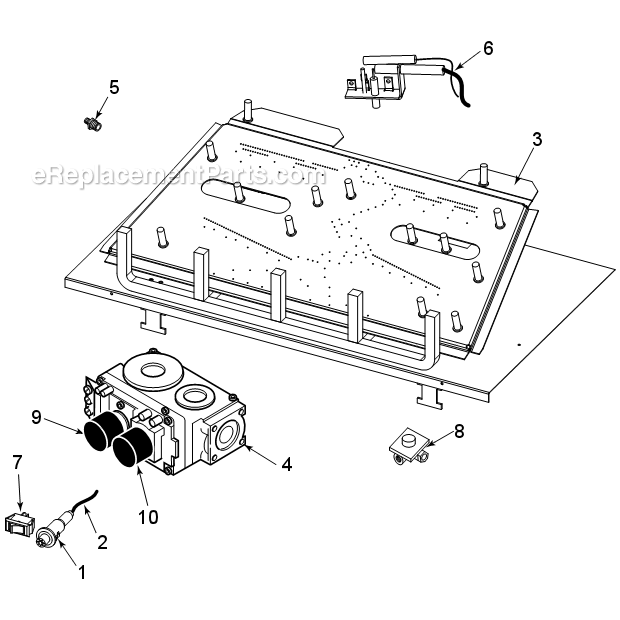 Natural Gas Dfsnvc And Propane Dfspvc Millivolt Control Diagram and Parts List for DFS42C  Monessen Fireplace & Insert
