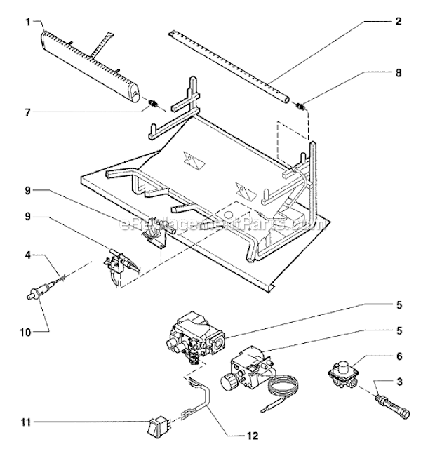 Page B Diagram and Parts List for DIS33PTAS  Monessen Fireplace & Insert