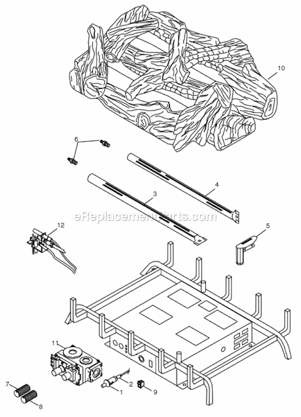 Page A Diagram and Parts List for DST30 Propane Monessen Fireplace & Insert