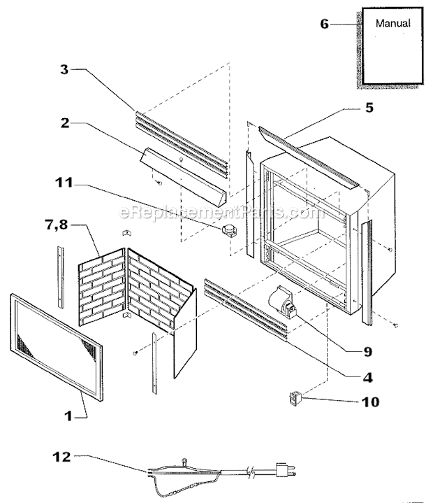 Page A Diagram and Parts List for DZS36PVAS  Monessen Fireplace & Insert