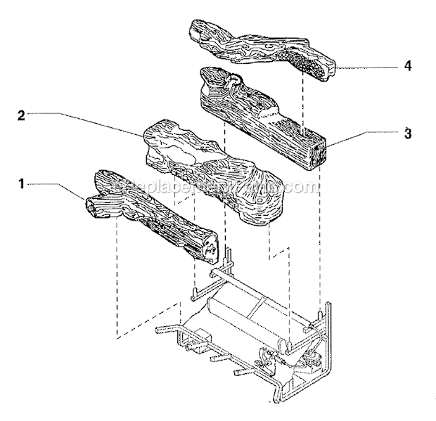 Page C Diagram and Parts List for DZS36PVAS  Monessen Fireplace & Insert