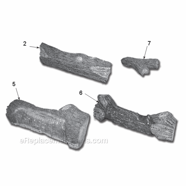 Eyf18-R Logs Diagram and Parts List for EYF18  Monessen Heating Stove