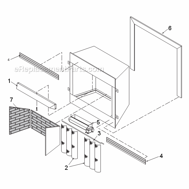 Page A Diagram and Parts List for GCUF42C  Monessen Fireplace & Insert