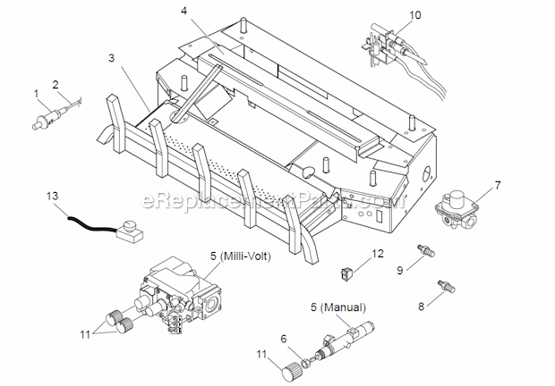 Page A Diagram and Parts List for HVFL24 Natural Monessen Fireplace & Insert
