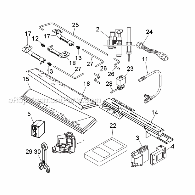 Natural Gas Kstdv500Ntsc And Propane Kstdv500Ptsc Signature Command System Diagram and Parts List for KSTDV500 Series KSTDV Monessen Fireplace & Insert