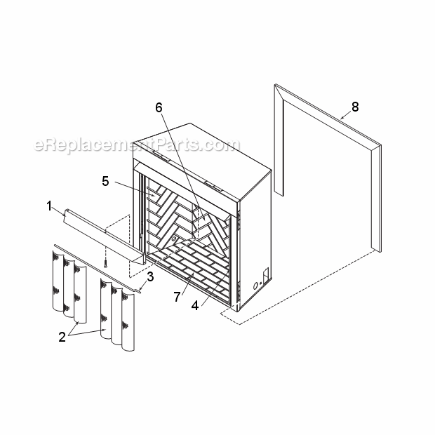 Page A Diagram and Parts List for LCUF32-R  Monessen Fireplace & Insert