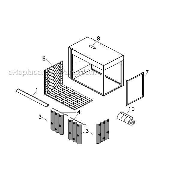 Page A Diagram and Parts List for LPF36  Monessen Fireplace & Insert