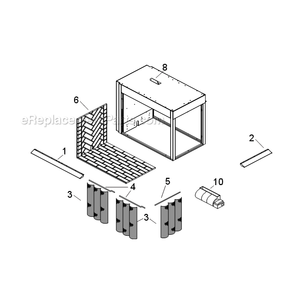 Page A Diagram and Parts List for LRCF36  Monessen Fireplace & Insert