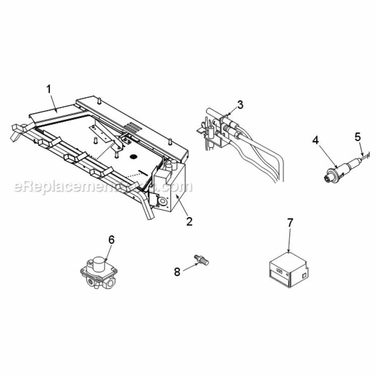 Natural Gas Mr27Nr And Propane Mj27Pr Burner Assembly Diagram and Parts List for MJ27  Monessen Heating Stove
