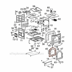 Page A Diagram and Parts List for 2462  Monessen Heating Stove