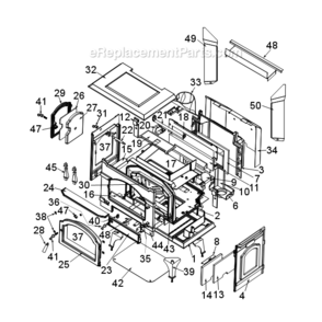 Page A Diagram and Parts List for 2479  Monessen Heating Stove