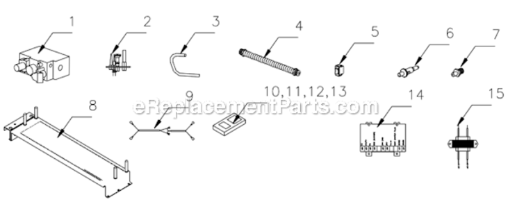Part Location Diagram of MVWTS Majestic Wall Switch Kit