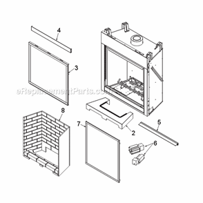 Bldv400 Firebox Diagram and Parts List for BLDV400 BLDV7 Series Monessen Fireplace & Insert