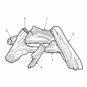 Bldv400 Logs Diagram and Parts List for BLDV400 BLDV7 Series Monessen Fireplace & Insert