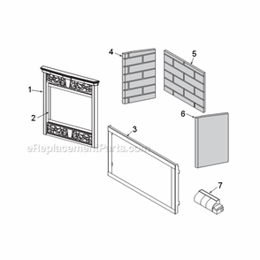 Part Location Diagram of 26D7061 Majestic Left Firebrick