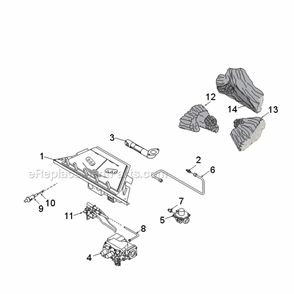 Cfx24 Natural Gas And Propane Replacement Parts Diagram and Parts List for CFX24 CFX Series Monessen Fireplace & Insert