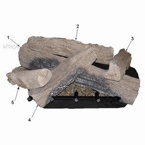 Crldvns/Ps Logs Diagram and Parts List for CRLDVNS/PS  Monessen Fireplace & Insert