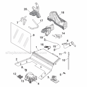 Part Location Diagram of 45D0551 Majestic Vertical Restrictor - Natural Gas