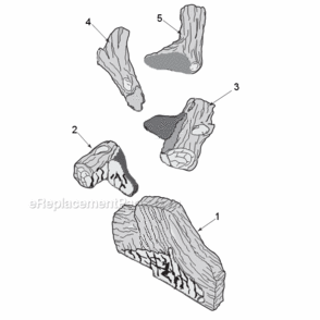 Part Location Diagram of 58D1902 Majestic Bottom Left Log #2