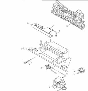 Part Location Diagram of 11V0701 Majestic T-stat Control Valve - Natural