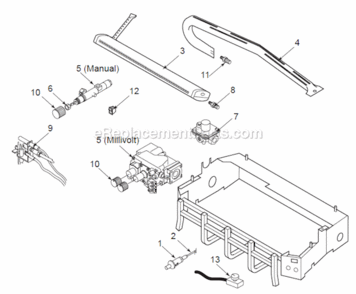Page B Diagram and Parts List for DEB24  Monessen Heating Stove