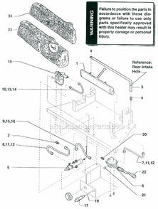 Part Location Diagram of 00K0910 Monessen Valve Manual Control
