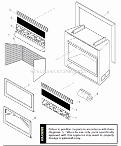 Page C Diagram and Parts List for DFS36NVA  Monessen Fireplace & Insert