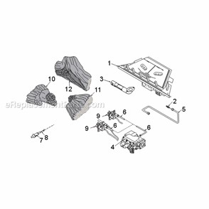 Natural Gas Dfx24Nvc And Propane Dfx24Pvc Millivolt Control Burner Diagram and Parts List for DFX24C  Monessen Fireplace & Insert