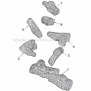 Part Location Diagram of 70D0123 Monessen Left Front Base Log #3