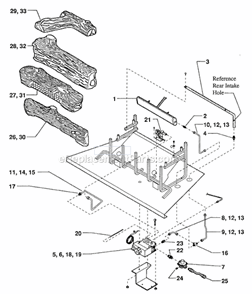 Gas Fireplace Manual Diagram and Parts List for DZ36NT  Monessen Fireplace & Insert