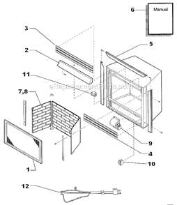 Page A Diagram and Parts List for DZS36PVAS  Monessen Fireplace & Insert