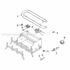 Natural Gas Eyf18Nm And Propane Eyf18Pm Manual Control Diagram and Parts List for EYF18  Monessen Heating Stove