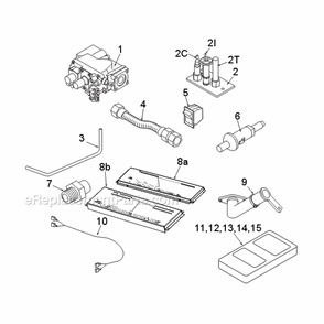 Natural Gas Hbdv300Nv7 And Propane Hbdv300Pv7 Standing Pilot - Millivolt Control Diagram and Parts List for HBDV300 HBDV7 Series Monessen Fireplace & Insert