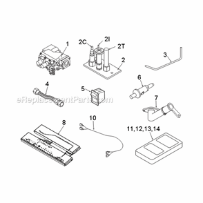 Part Location Diagram of 73D3268 Majestic Rear Burner Assembly - Propane