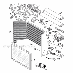 Natural Gas And Propane Lx36Dv Diagram and Parts List for LX36DV  Monessen Fireplace & Insert